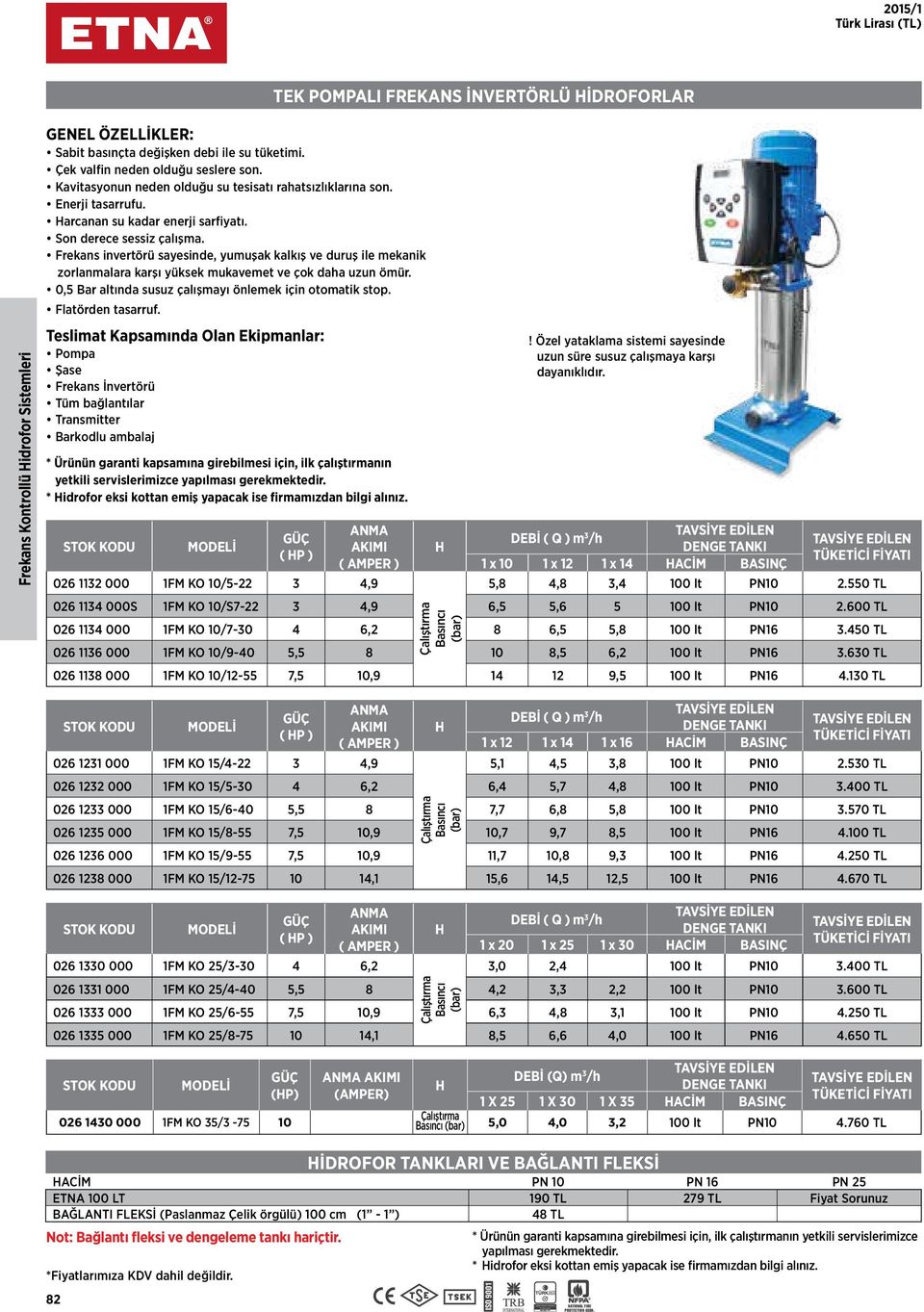 550 TL 026 1134 000S 1FM KO 10/S7-22 3 4,9 6,5 5,6 5 100 lt PN10 2.600 TL 026 1134 000 1FM KO 10/7-30 4 6,2 8 6,5 5,8 100 lt PN16 3.450 TL 026 1136 000 1FM KO 10/9-40 5,5 8 10 8,5 6,2 100 lt PN16 3.