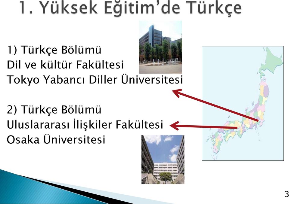 Üniversitesi 2) Türkçe Bölümü