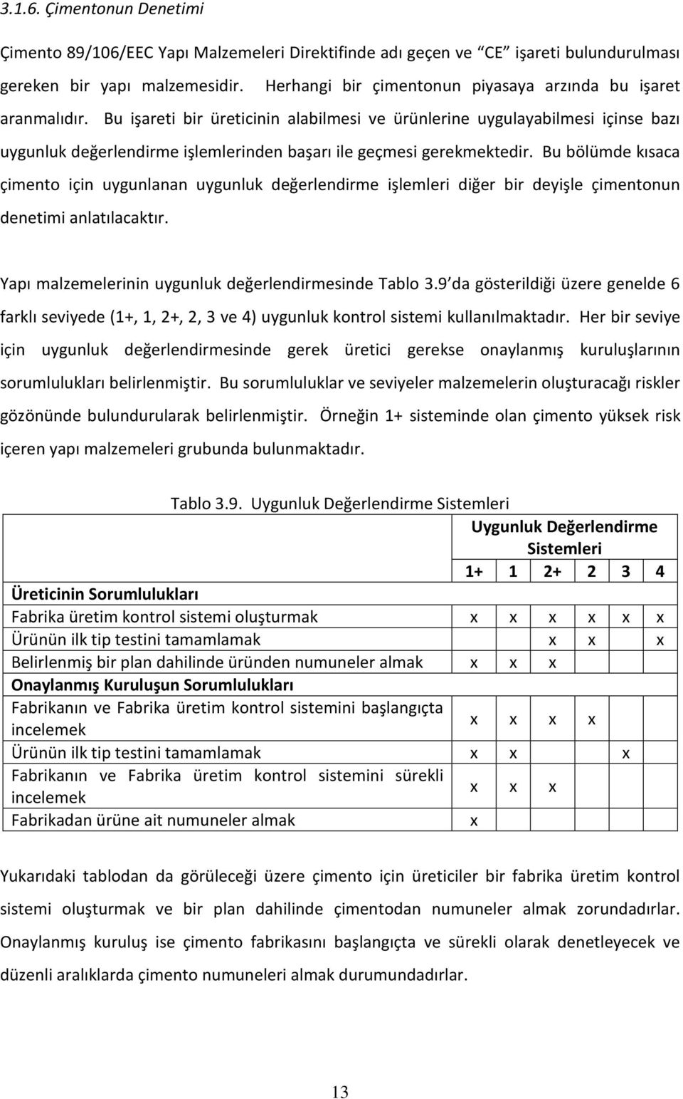 Bu işareti bir üreticinin alabilmesi ve ürünlerine uygulayabilmesi içinse bazı uygunluk değerlendirme işlemlerinden başarı ile geçmesi gerekmektedir.