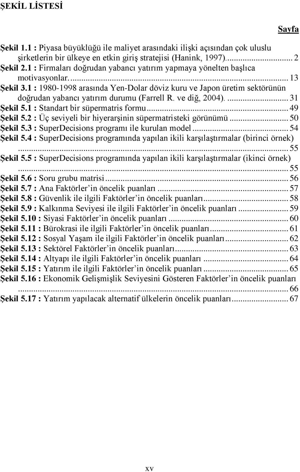 1 : 1980-1998 arasında Yen-Dolar döviz kuru ve Japon üretim sektörünün doğrudan yabancı yatırım durumu (Farrell R. ve diğ, 2004).... 31 Şekil 5.1 : Standart bir süpermatris formu... 49 Şekil 5.