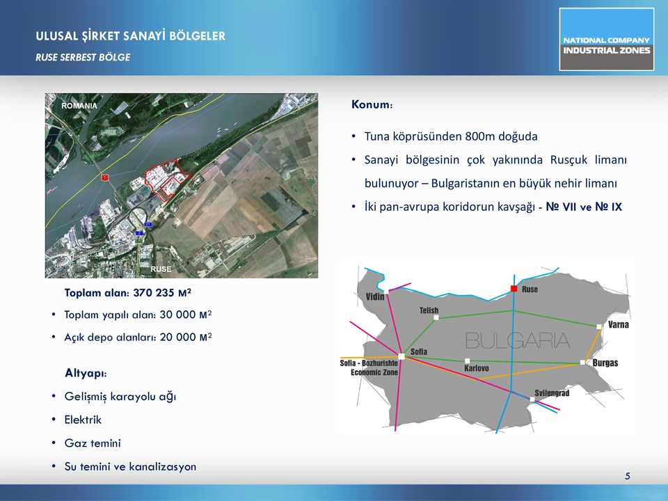 kavşağı - VII ve IX Toplam alan: 370 235 м² Toplam yapılı alan: 30 000 м² Açık depo