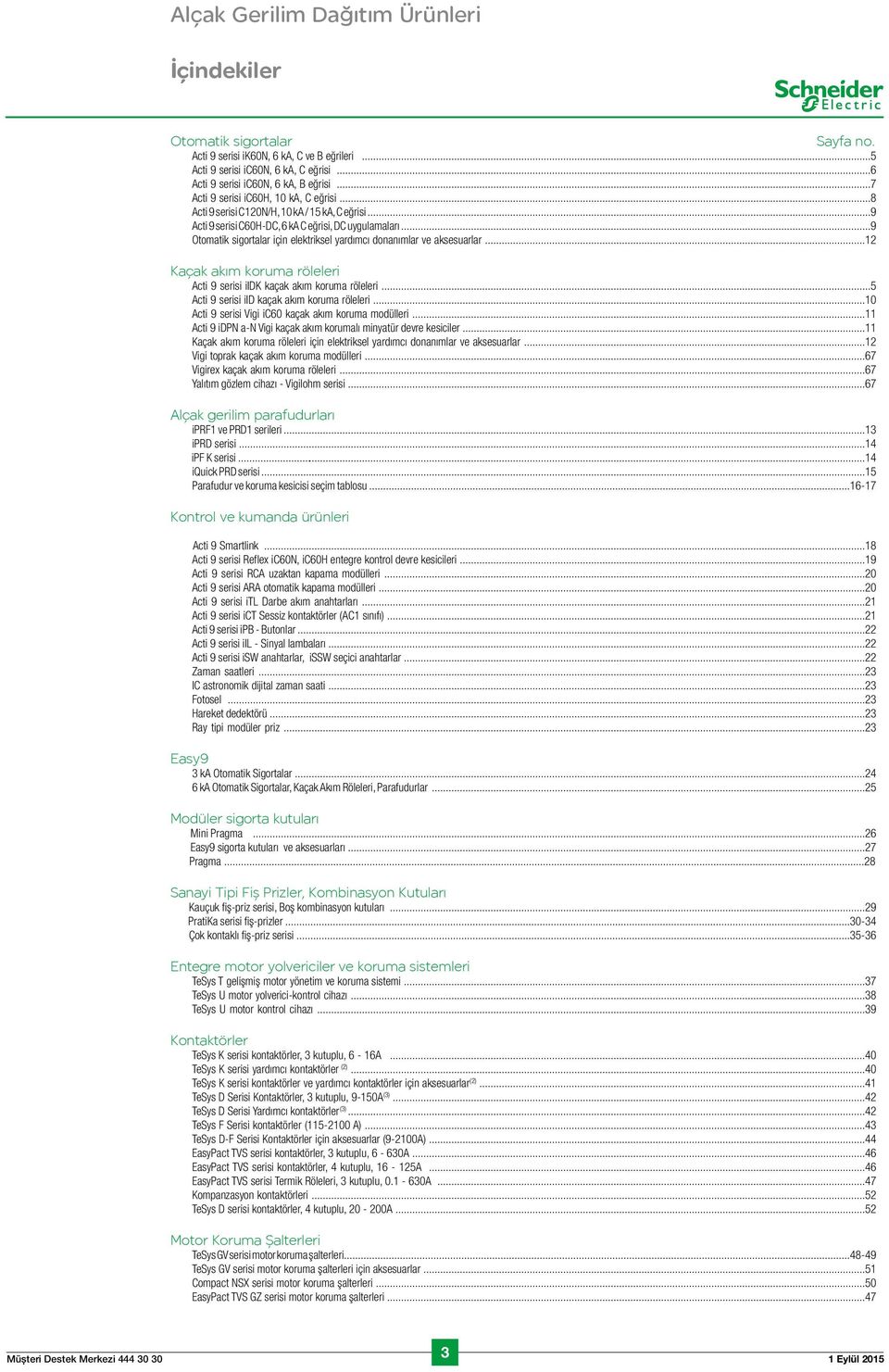 ..9 Otomatik sigortalar için elektriksel yardımcı donanımlar ve aksesuarlar...12 Kaçak akım koruma röleleri Acti 9 serisi iidk kaçak akım koruma röleleri.