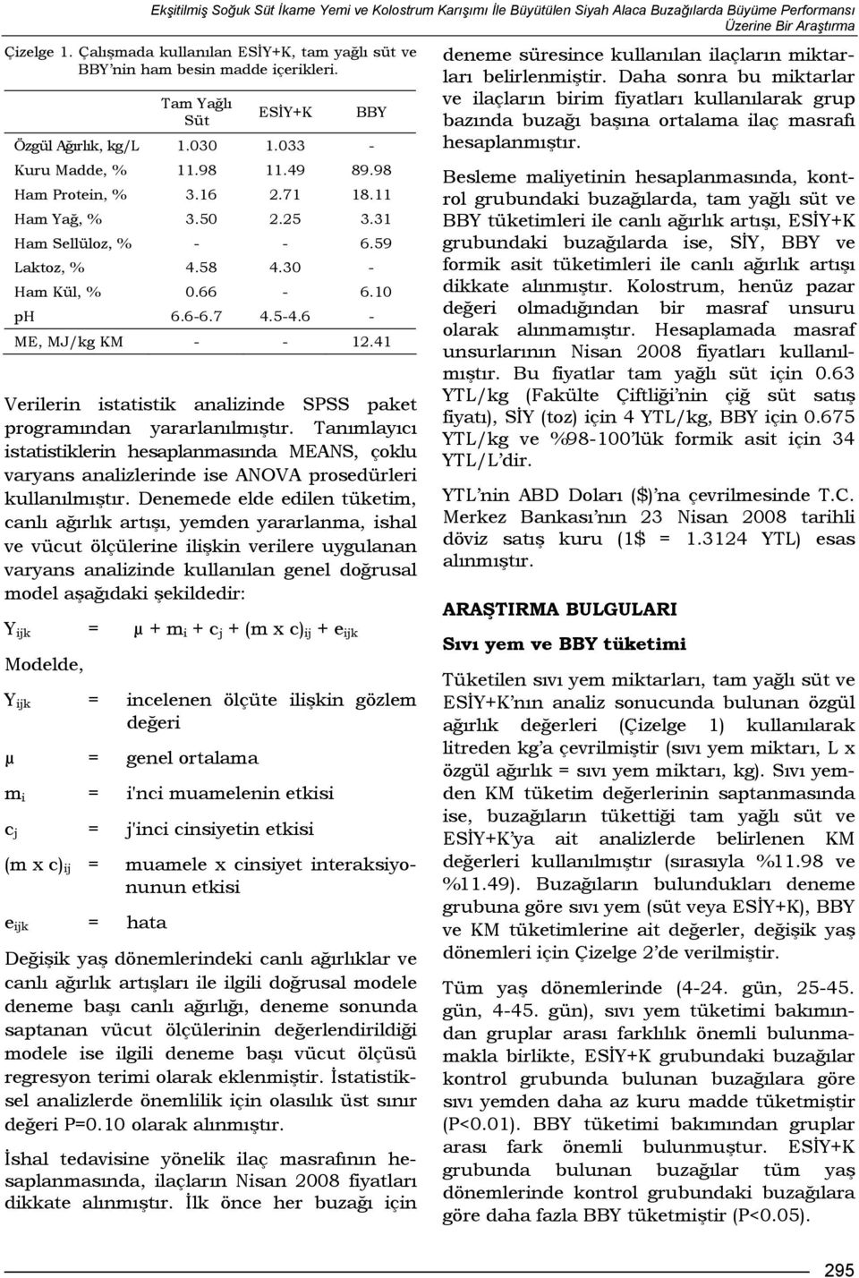71 18.11 Ham Yağ, % 3.50 2.25 3.31 Ham Sellüloz, % - - 6.59 Laktoz, % 4.58 4.30 - Ham Kül, % 0.66-6.10 ph 6.6-6.7 4.5-4.6 - ME, MJ/kg KM - - 12.