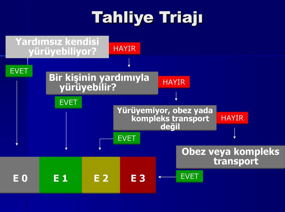 HAYIR EVET Yürüyemiyor, obez yada kompleks transport