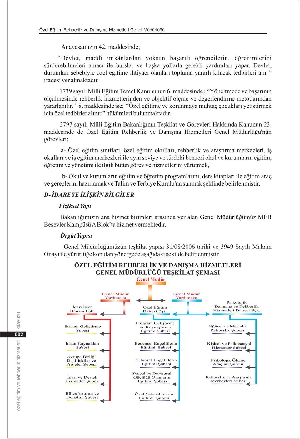 maddesinde ; Yöneltmede ve baþarýnýn ölçülmesinde rehberlik hizmetlerinden ve objektif ölçme ve deðerlendirme metotlarýndan yararlanýlýr. 8.