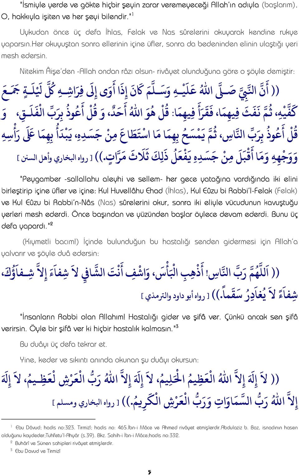 Nitekim Âişe'den -Allah ondan râzı olsun- rivâyet olunduğuna göre o şöyle demiştir: ش ه لك چگ ل ة مج ع ىل ف ر س ه ا بل ب ه م فب د م اك سل الله ه ي عل ىل ص جگ يب )) حد الله ا : ق ل ه و ف يه م ر ا فق ف