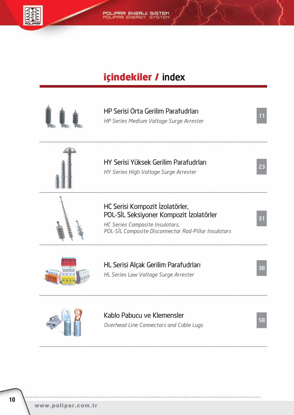 İzolatörler HC Series Composite Insulators, PO-Sİ Composite Disconnector Rod-Pillar Insulators 31 H Serisi Alçak