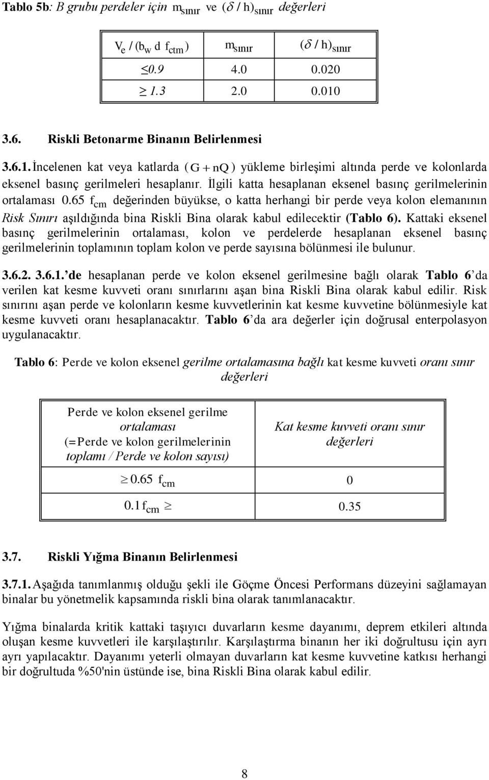 İlgili katta hesaplanan eksenel basınç gerilmelerinin ortalaması 0.