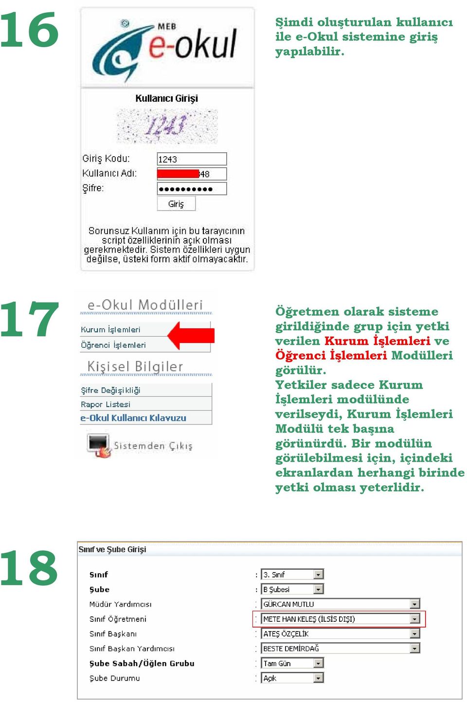 İşlemleri Modülleri görülür.