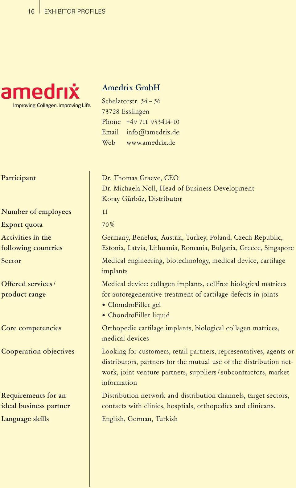 de Participant Number of employees Export quota Activities in the following countries Sector Offered services / product range Core competencies Cooperation objectives Requirements for an ideal