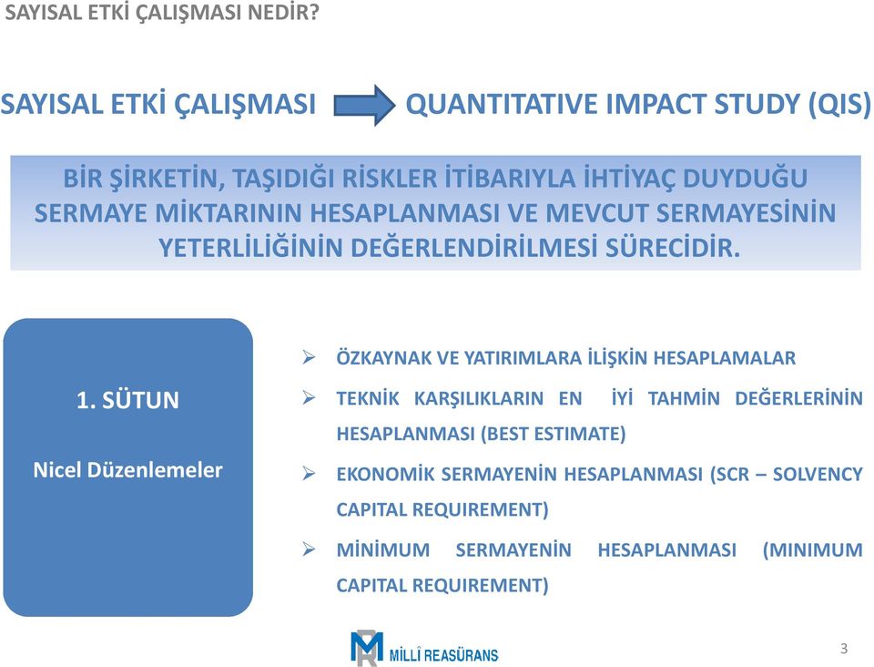 MİKTARININ HESAPLANMASI VE MEVCUT SERMAYESİNİN YETERLİLİĞİNİN DEĞERLENDİRİLMESİ SÜRECİDİR. 1.