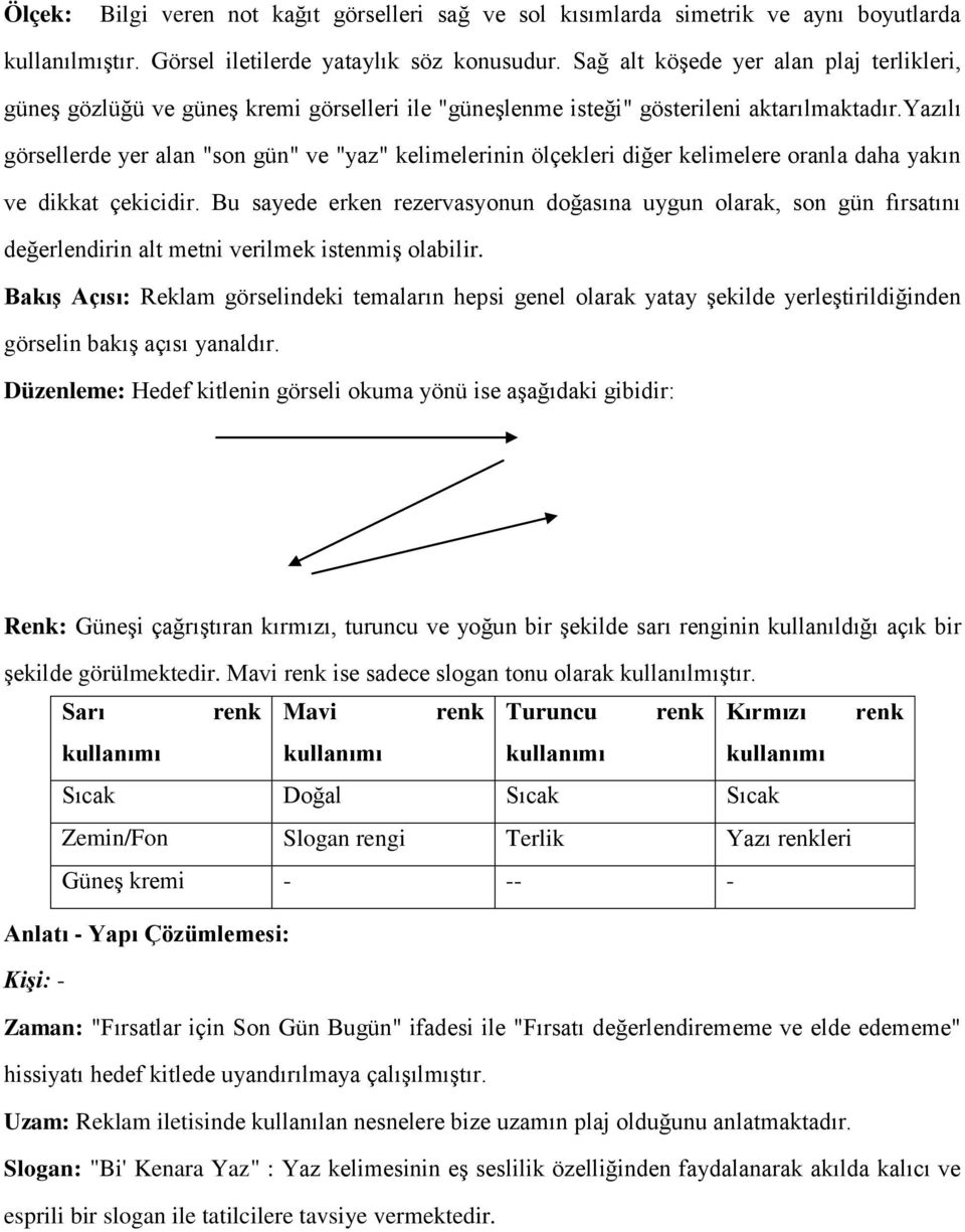 yazılı görsellerde yer alan "son gün" ve "yaz" kelimelerinin ölçekleri diğer kelimelere oranla daha yakın ve dikkat çekicidir.