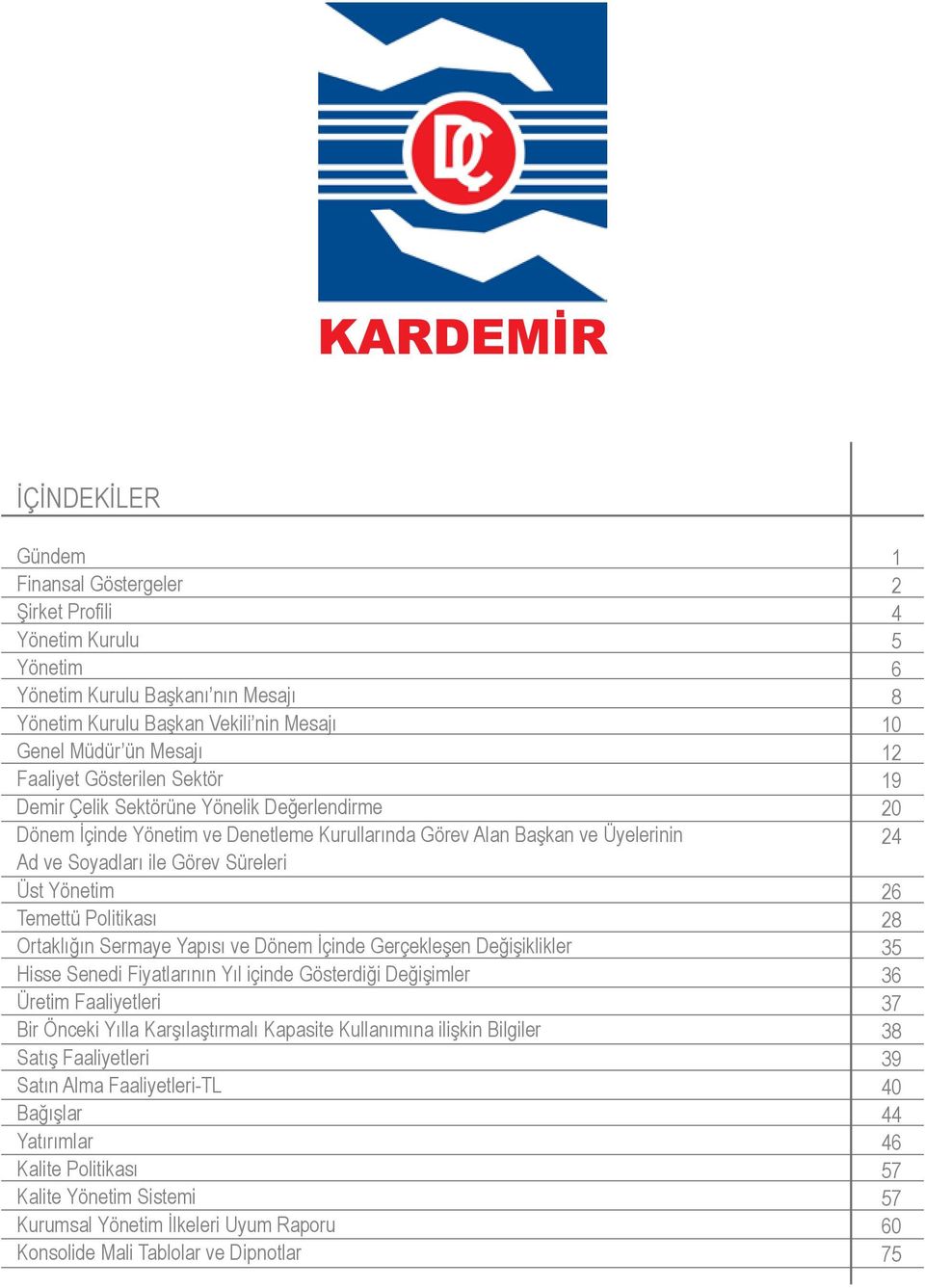 Ortaklığın Sermaye Yapısı ve Dönem İçinde Gerçekleşen Değişiklikler Hisse Senedi Fiyatlarının Yıl içinde Gösterdiği Değişimler Üretim Faaliyetleri Bir Önceki Yılla Karşılaştırmalı Kapasite