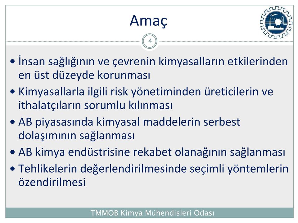 piyasasında kimyasal maddelerin serbest dolaşımının sağlanması AB kimya endüstrisine