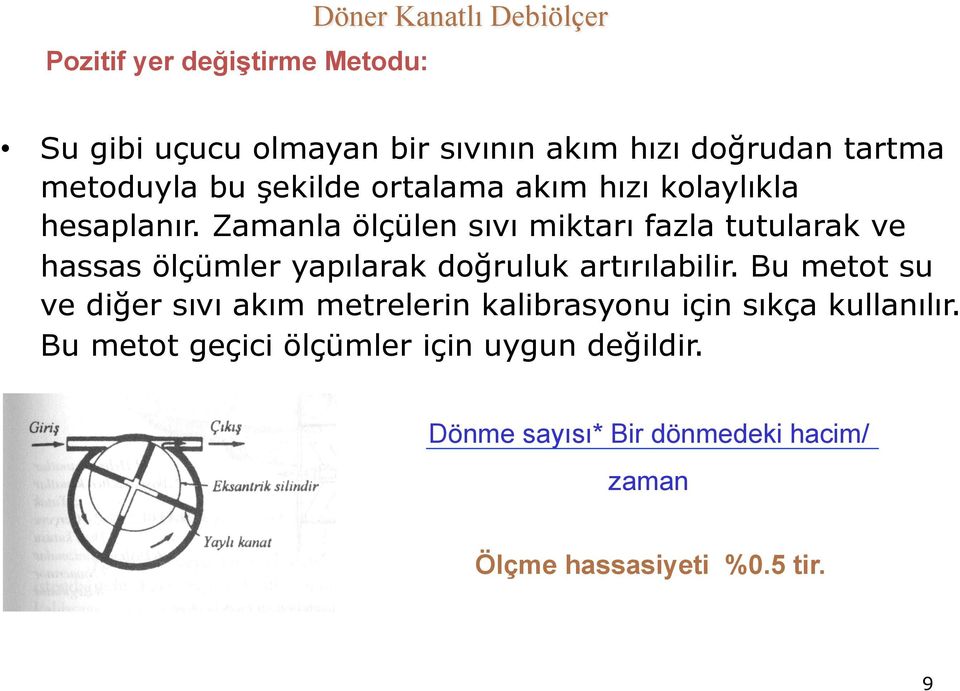 Zamanla ölçülen sıvı miktarı fazla tutularak ve hassas ölçümler yapılarak doğruluk artırılabilir.