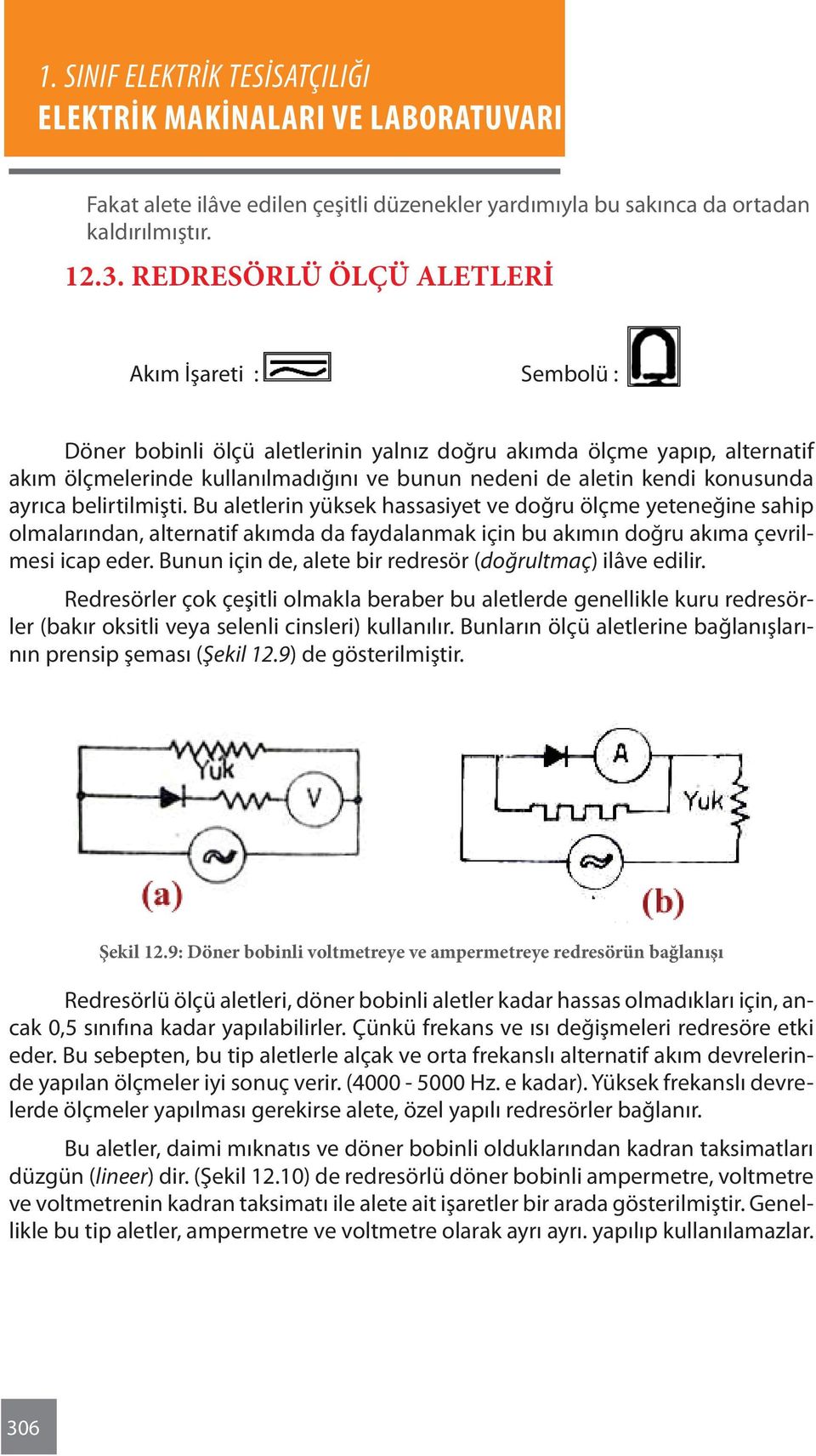 konusunda ayrıca belirtilmişti. Bu aletlerin yüksek hassasiyet ve doğru ölçme yeteneğine sahip olmalarından, alternatif akımda da faydalanmak için bu akımın doğru akıma çevrilmesi icap eder.