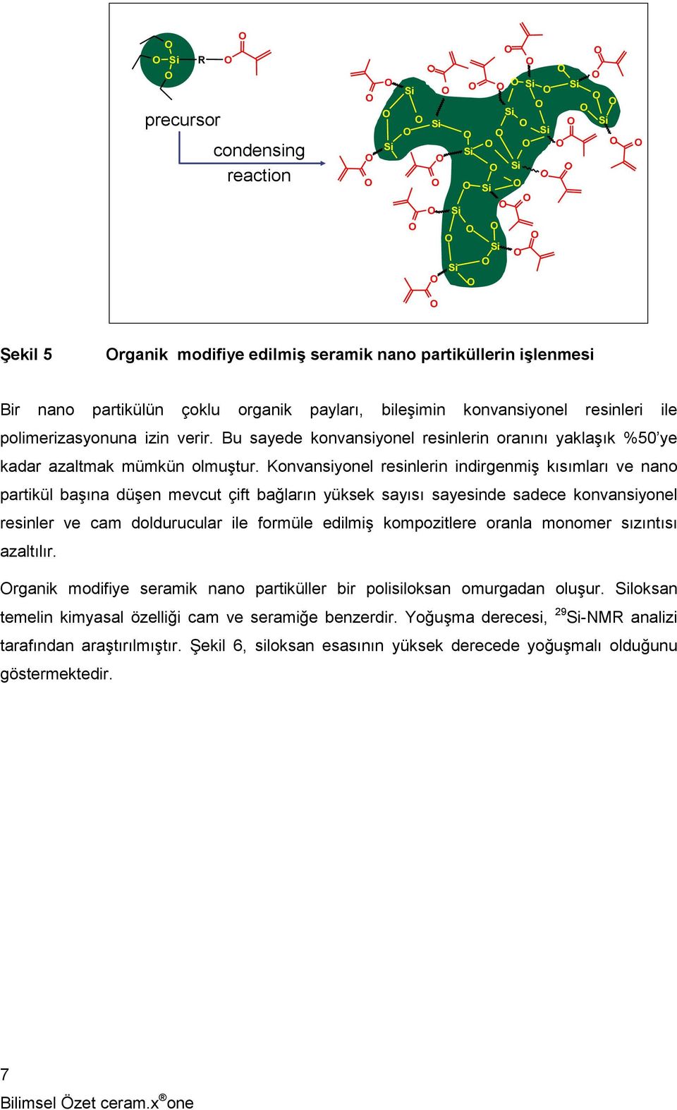 Konvansiyonel resinlerin indirgenmiş kısımları ve nano partikül başına düşen mevcut çift bağların yüksek sayısı sayesinde sadece konvansiyonel resinler ve cam doldurucular ile formüle edilmiş