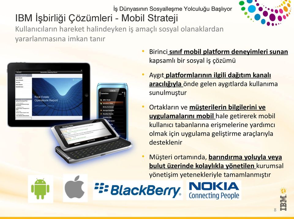 sunulmuştur Ortakların ve müşterilerin bilgilerini ve uygulamalarını mobil hale getirerek mobil kullanıcı tabanlarına erişmelerine yardımcı olmak için