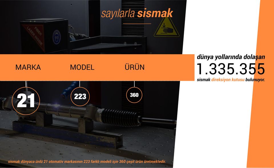 355 sismak direksiyon kutusu bulunuyor.