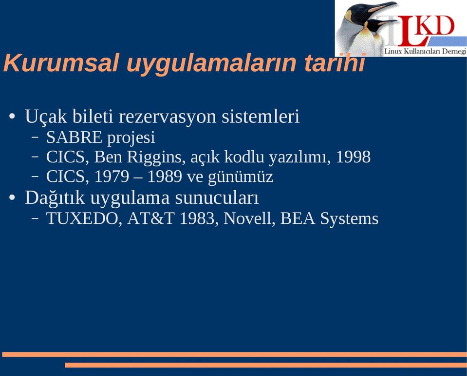 yazılımı, 1998 CICS, 1979 1989 ve günümüz Dağıtık