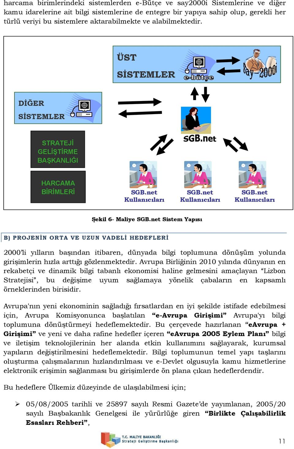 net Sistem Yapısı B) PROJENİN ORTA VE UZUN VADELİ HEDEFLERİ 2000 li yılların başından itibaren, dünyada bilgi toplumuna dönüşüm yolunda girişimlerin hızla arttığı gözlenmektedir.