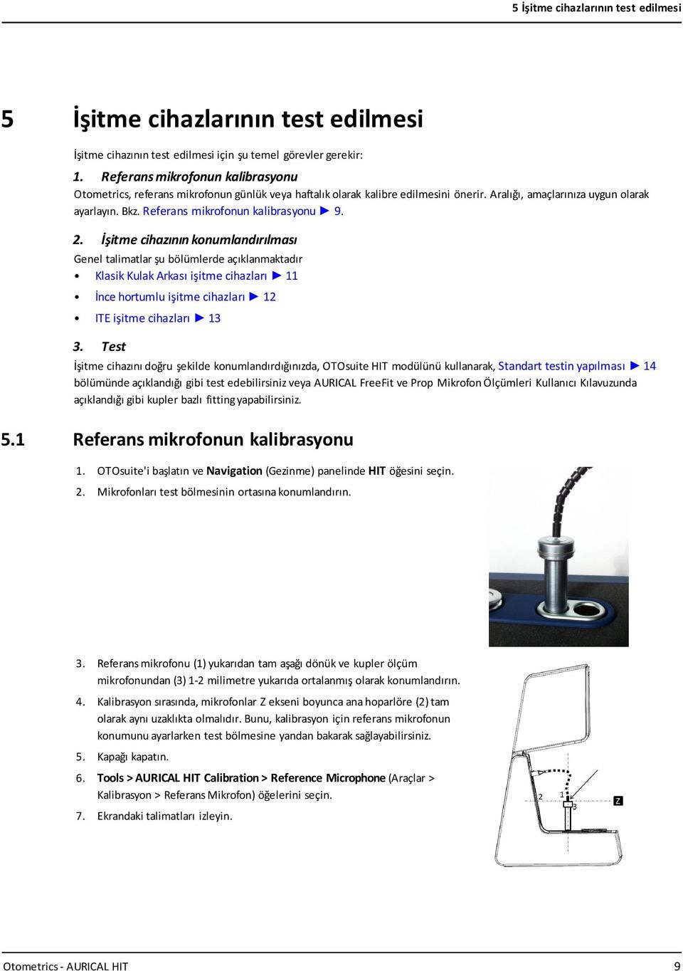 Referans mikrofonun kalibrasyonu 9. 2.