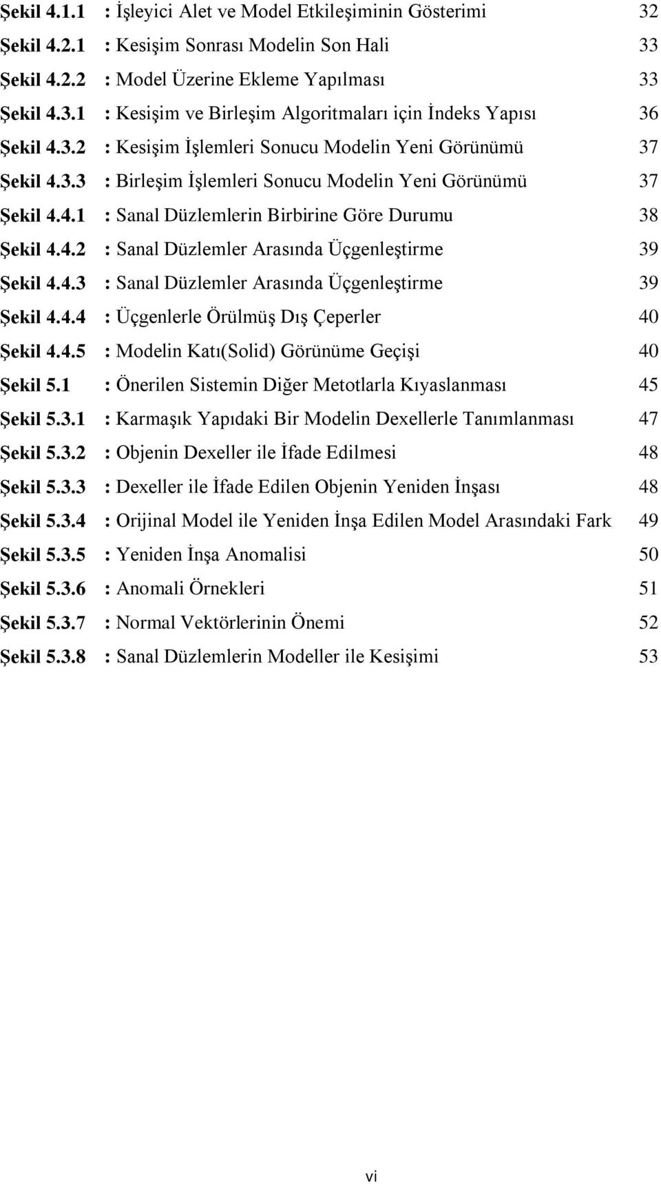 4.3 : Sanal Düzlemler Arasında Üçgenleştirme 39 Şekil 4.4.4 : Üçgenlerle Örülmüş Dış Çeperler 40 Şekil 4.4.5 : Modelin Katı(Solid) Görünüme Geçişi 40 Şekil 5.