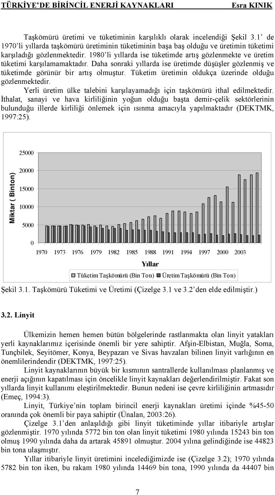 1980 li yıllarda ise tüketimde artış gözlenmekte ve üretim tüketimi karşılamamaktadır. Daha sonraki yıllarda ise üretimde düşüşler gözlenmiş ve tüketimde görünür bir artış olmuştur.