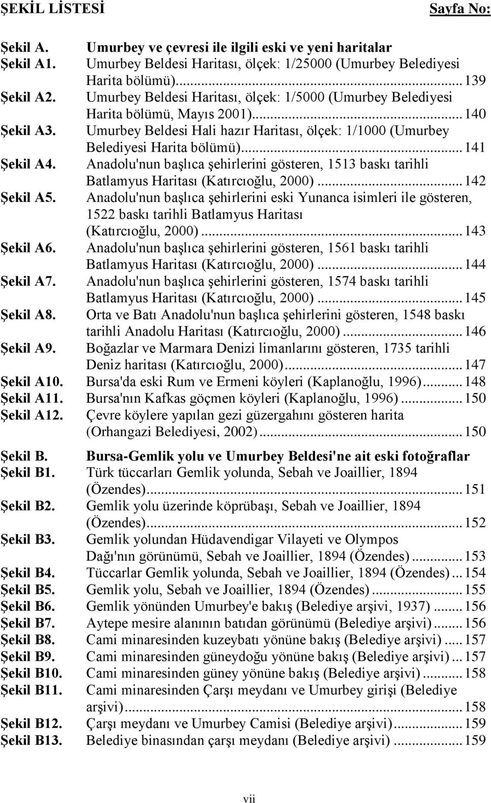 .. 141 Şekil A4. Anadolu'nun başlıca şehirlerini gösteren, 1513 baskı tarihli Batlamyus Haritası (Katırcıoğlu, 2000)... 142 Şekil A5.