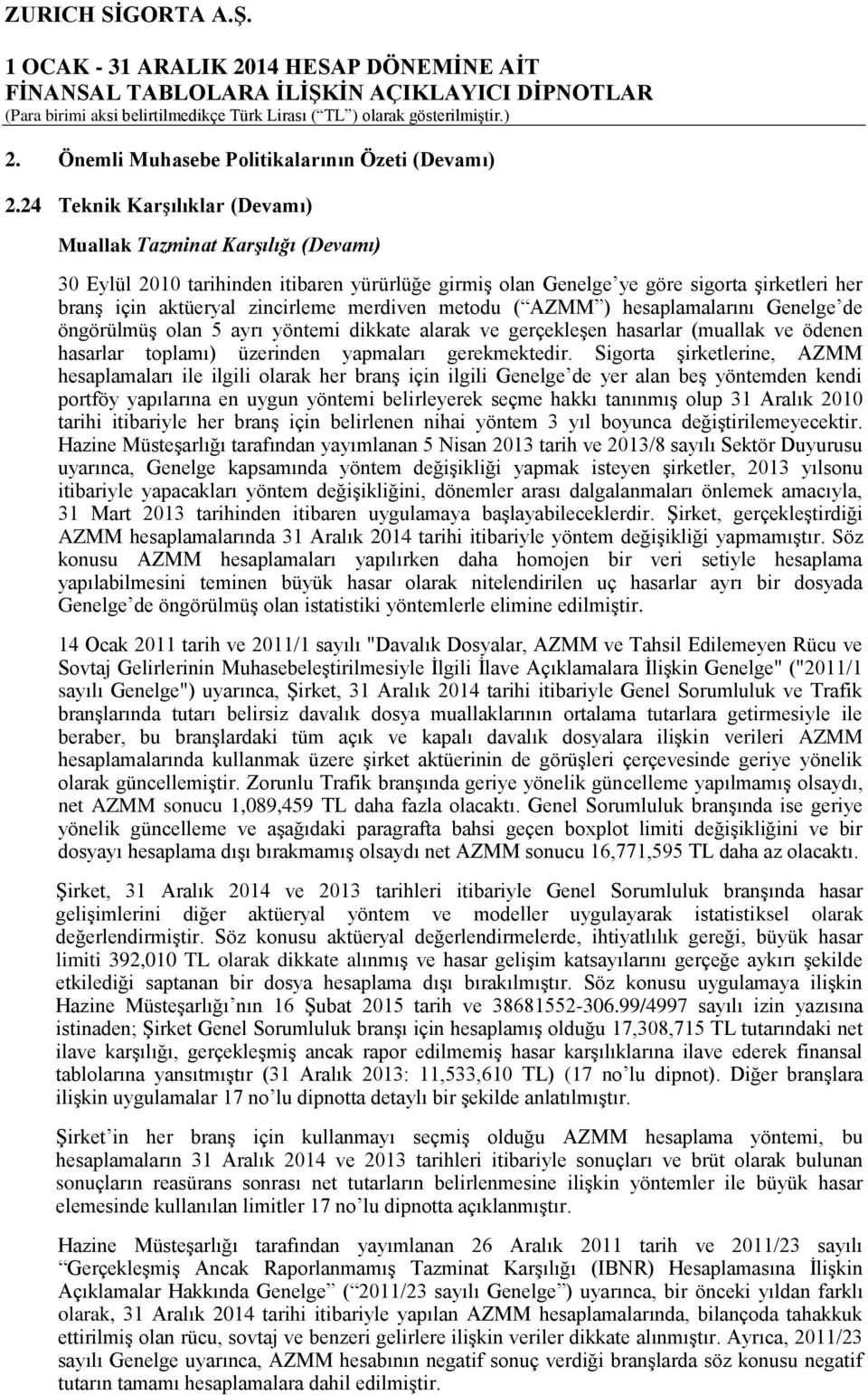 merdiven metodu ( AZMM ) hesaplamalarını Genelge de öngörülmüş olan 5 ayrı yöntemi dikkate alarak ve gerçekleşen hasarlar (muallak ve ödenen hasarlar toplamı) üzerinden yapmaları gerekmektedir.