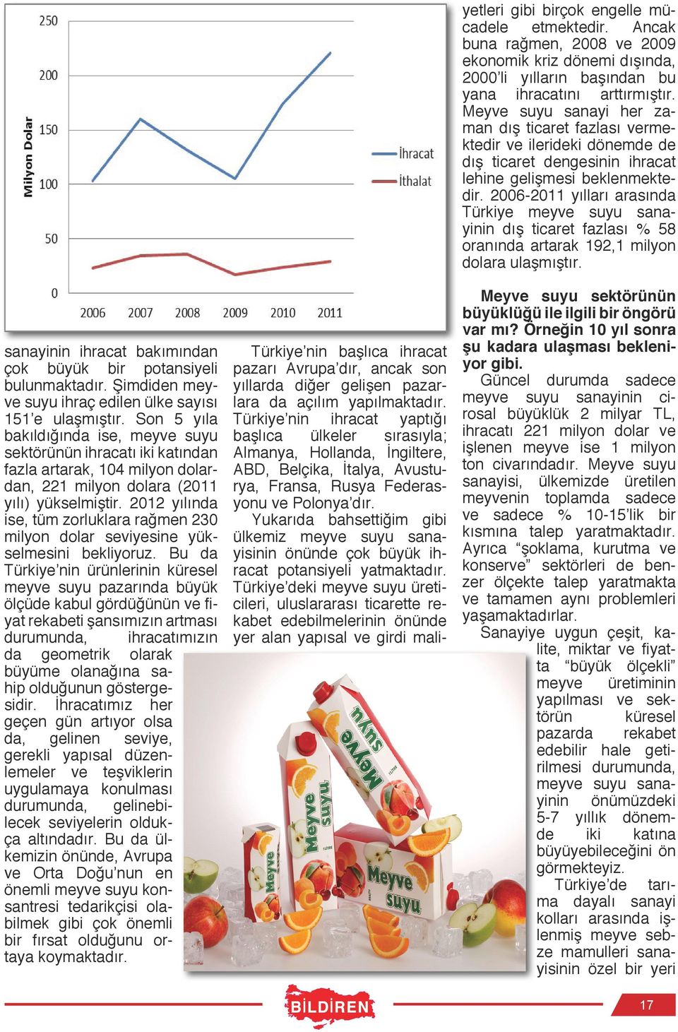 2012 yılında ise, tüm zorluklara rağmen 230 milyon dolar seviyesine yükselmesini bekliyoruz.