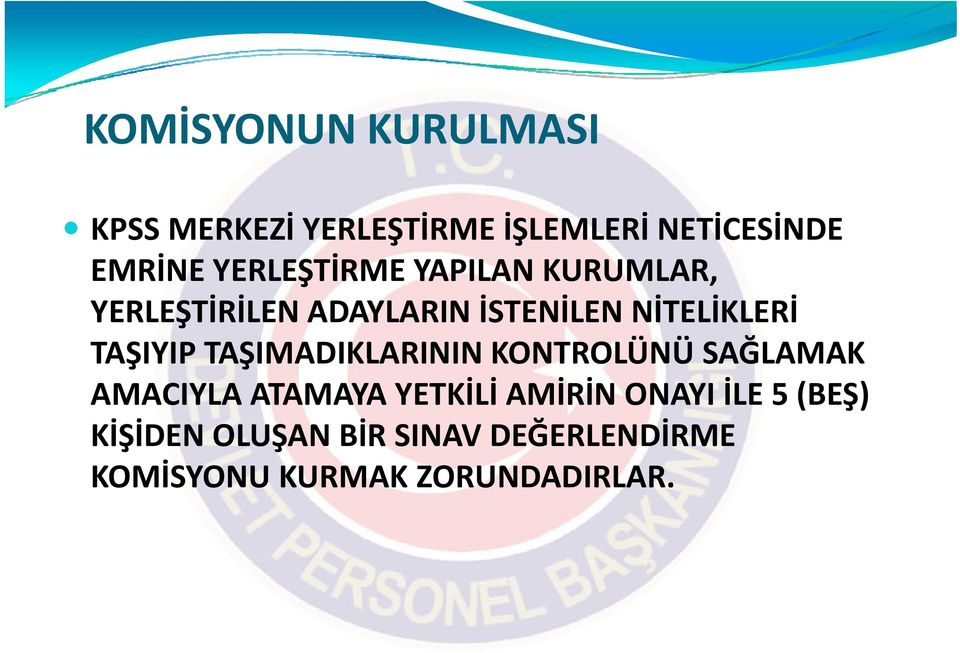 TAŞIYIP TAŞIMADIKLARININ KONTROLÜNÜ SAĞLAMAK AMACIYLA ATAMAYA YETKİLİ AMİRİN