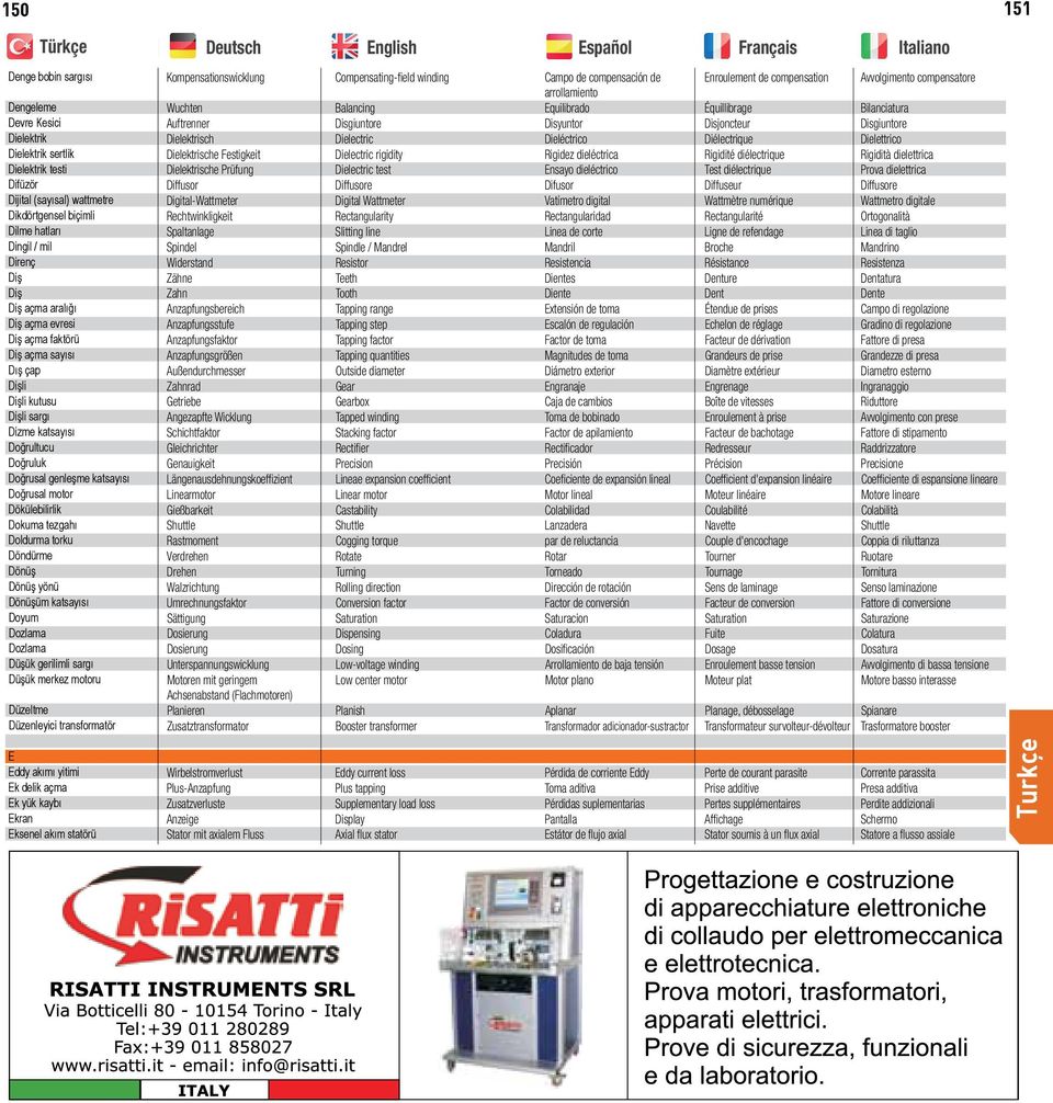 Dielektrische Festigkeit Dielectric rigidity Rigidez dieléctrica Rigidité diélectrique Rigidità dielettrica Dielektrik testi Dielektrische Prüfung Dielectric test Ensayo dieléctrico Test diélectrique