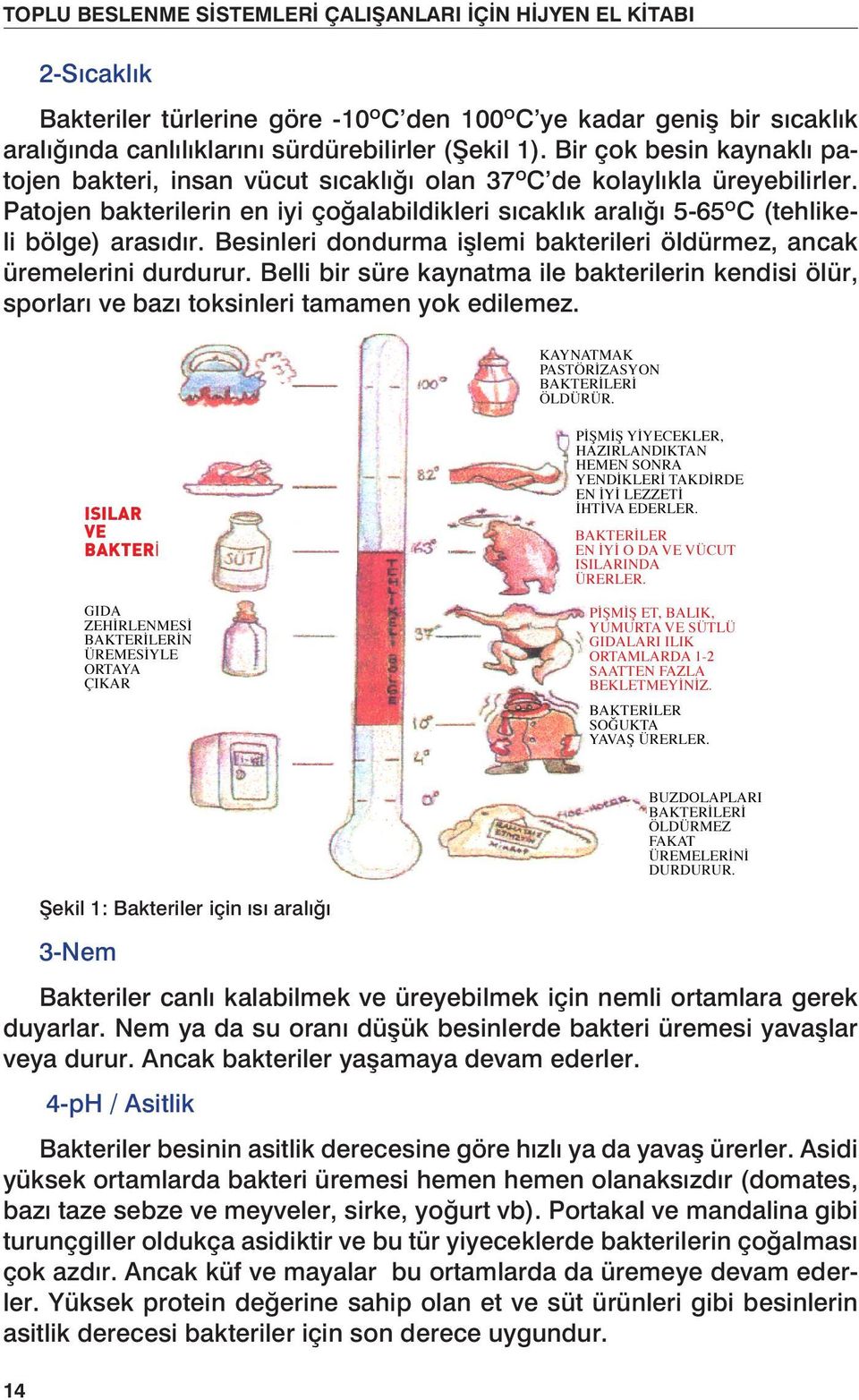 Besinleri dondurma işlemi bakterileri öldürmez, ancak üremelerini durdurur. Belli bir süre kaynatma ile bakterilerin kendisi ölür, sporları ve bazı toksinleri tamamen yok edilemez.