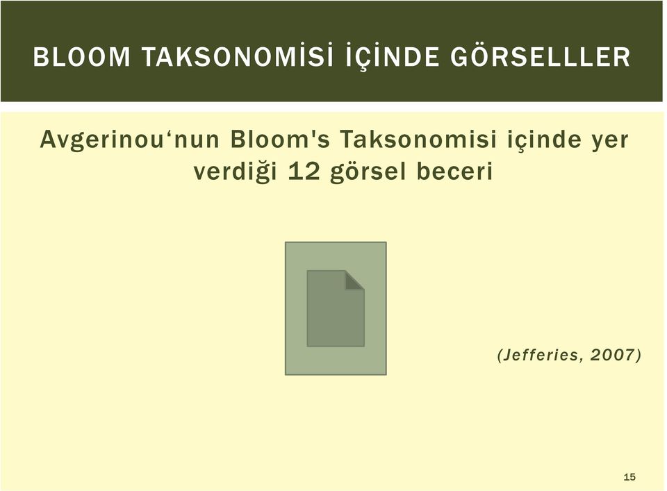 Bloom's Taksonomisi içinde yer