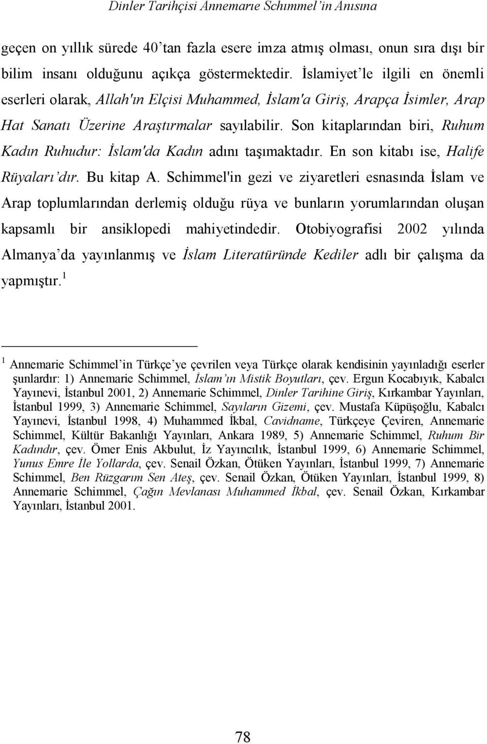 Son kitaplarından biri, Ruhum Kadın Ruhudur: İslam'da Kadın adını taşımaktadır. En son kitabı ise, Halife Rüyaları dır. Bu kitap A.