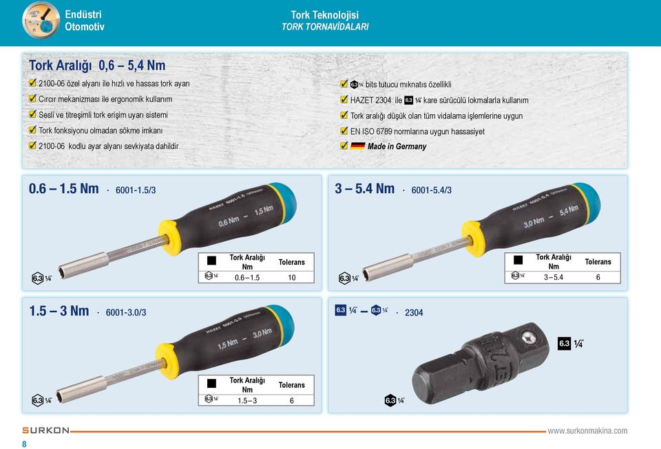 özek HAZET 30 e 1 kre sürücüü okmr kunım rığı düşük on tüm vdm şemerne uygun EN ISO 789 normrın uygun hsssyet 0. 1.5 001-1.