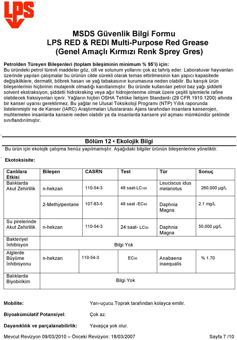 neden olabilir. Bu karışık ürün bileşenlerinin hiçbirinin mutajenik olmadığı kanıtlanmıştır.