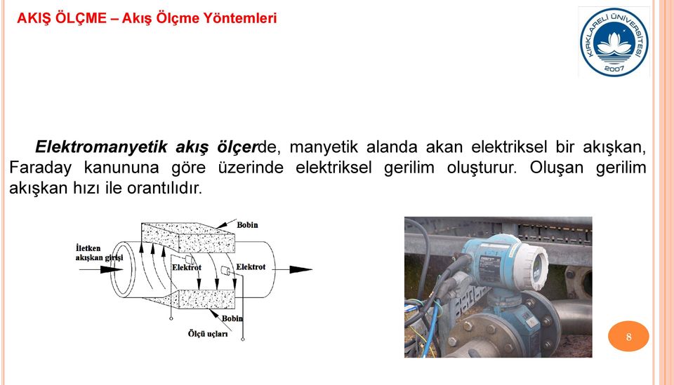 Faraday kanununa göre üzerinde elektriksel gerilim