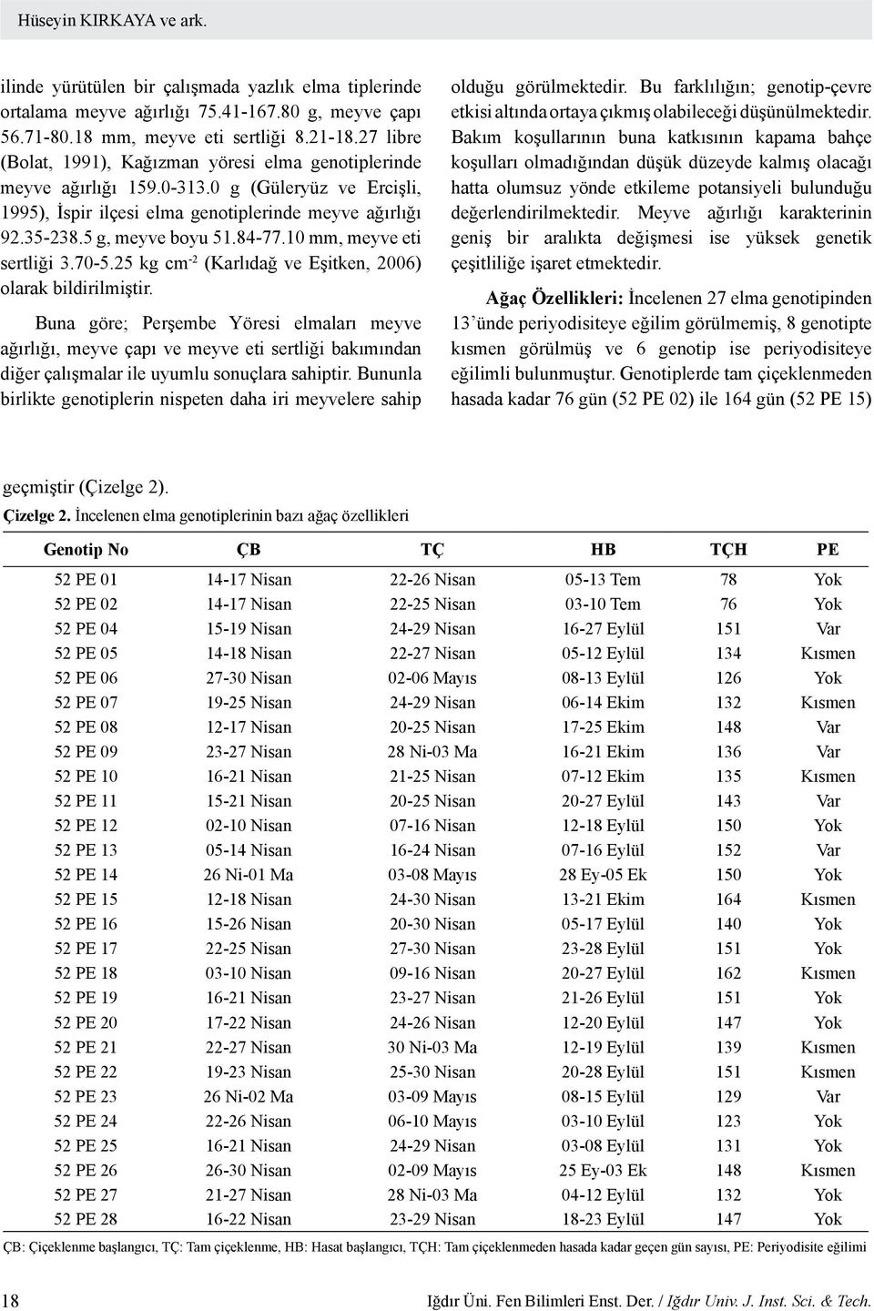 84-77.10 mm, meyve eti sertliği 3.70-5.25 kg cm -2 (Karlıdağ ve Eşitken, 2006) olarak bildirilmiştir.