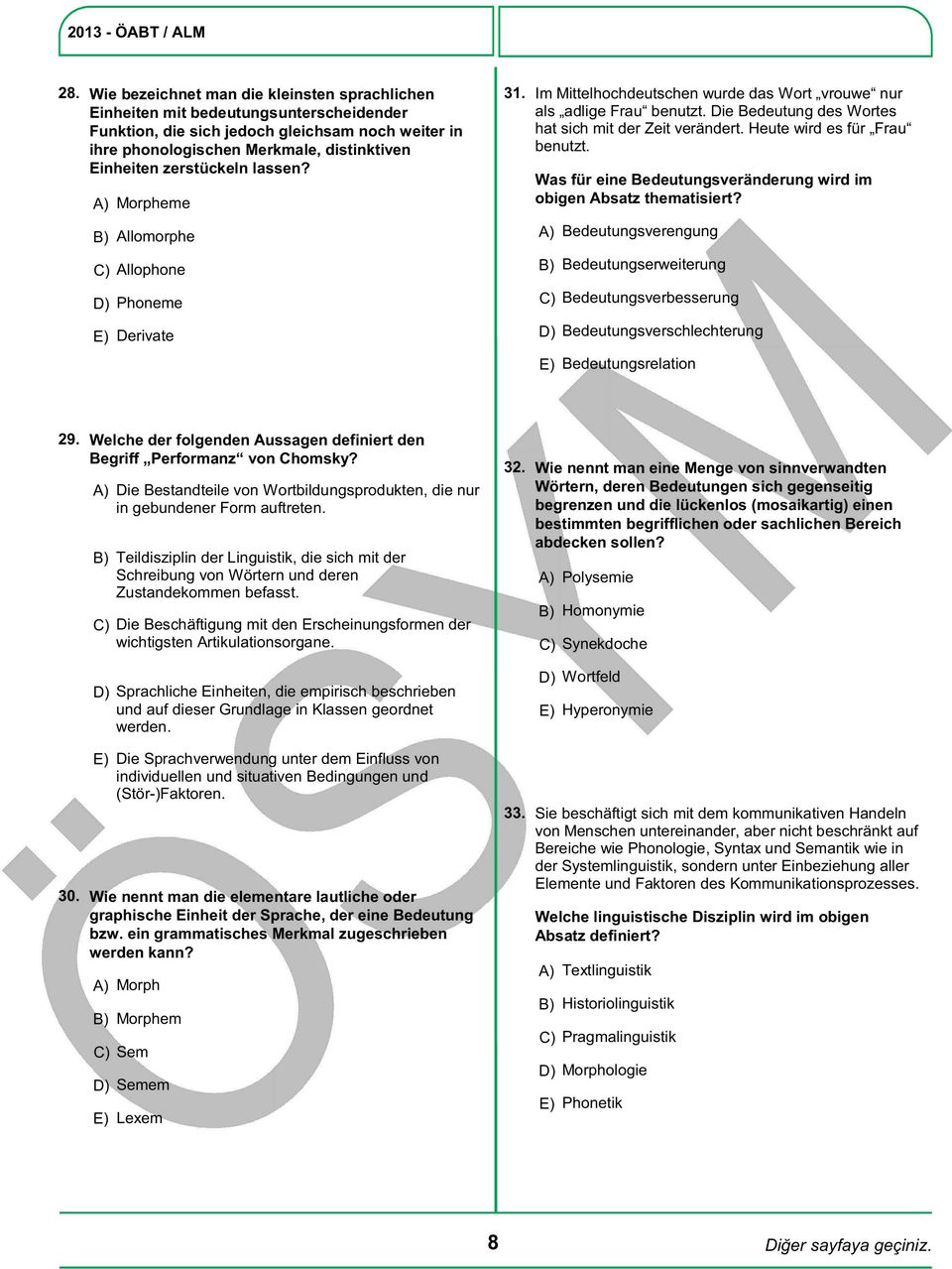 Die Bedeutung des Wortes hat sich mit der Zeit verändert. Heute wird es für Frau benutzt. Was für eine Bedeutungsveränderung wird im obigen Absatz thematisiert?