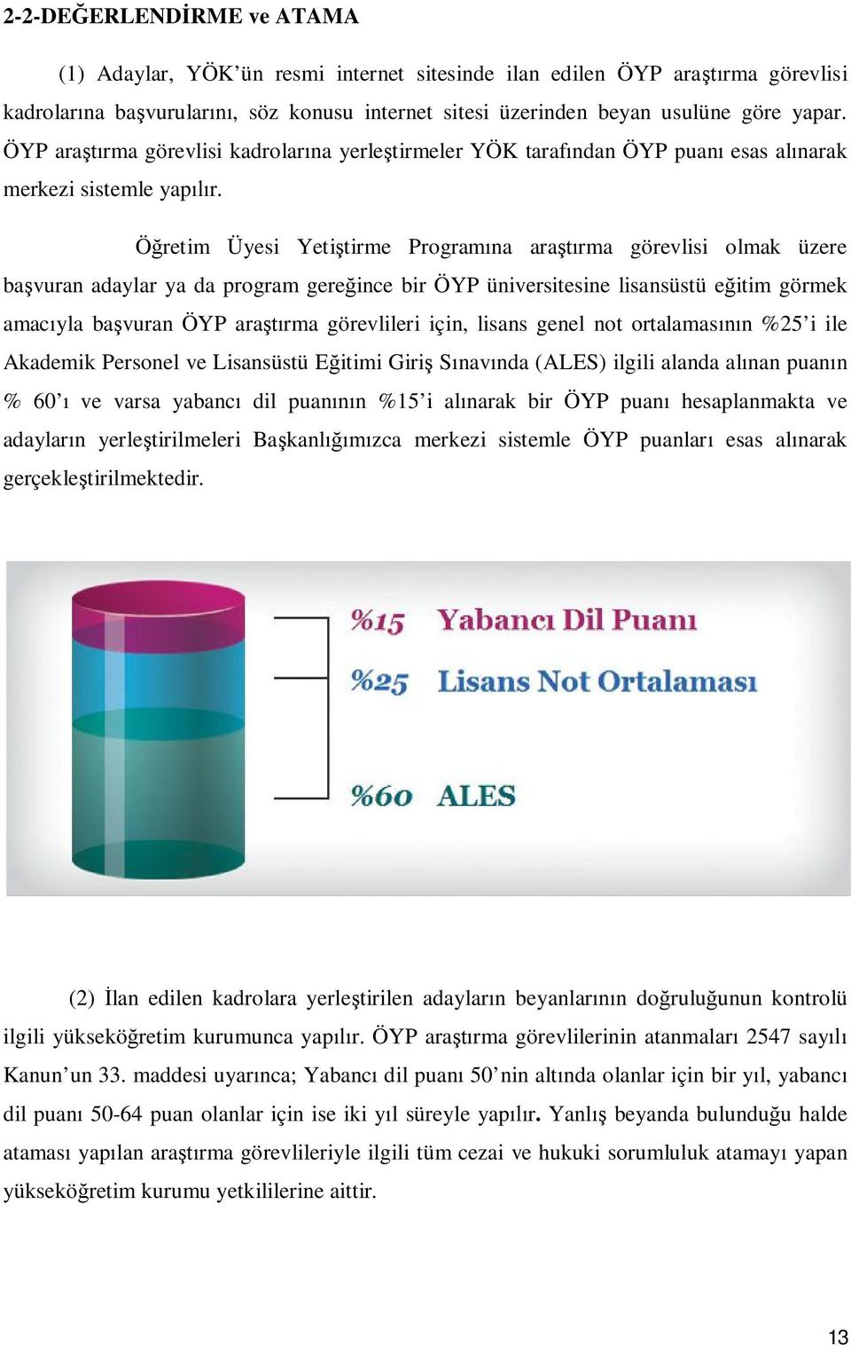 Ö retim Üyesi Yeti tirme Program na ara rma görevlisi olmak üzere ba vuran adaylar ya da program gere ince bir ÖYP üniversitesine lisansüstü e itim görmek amac yla ba vuran ÖYP ara rma görevlileri