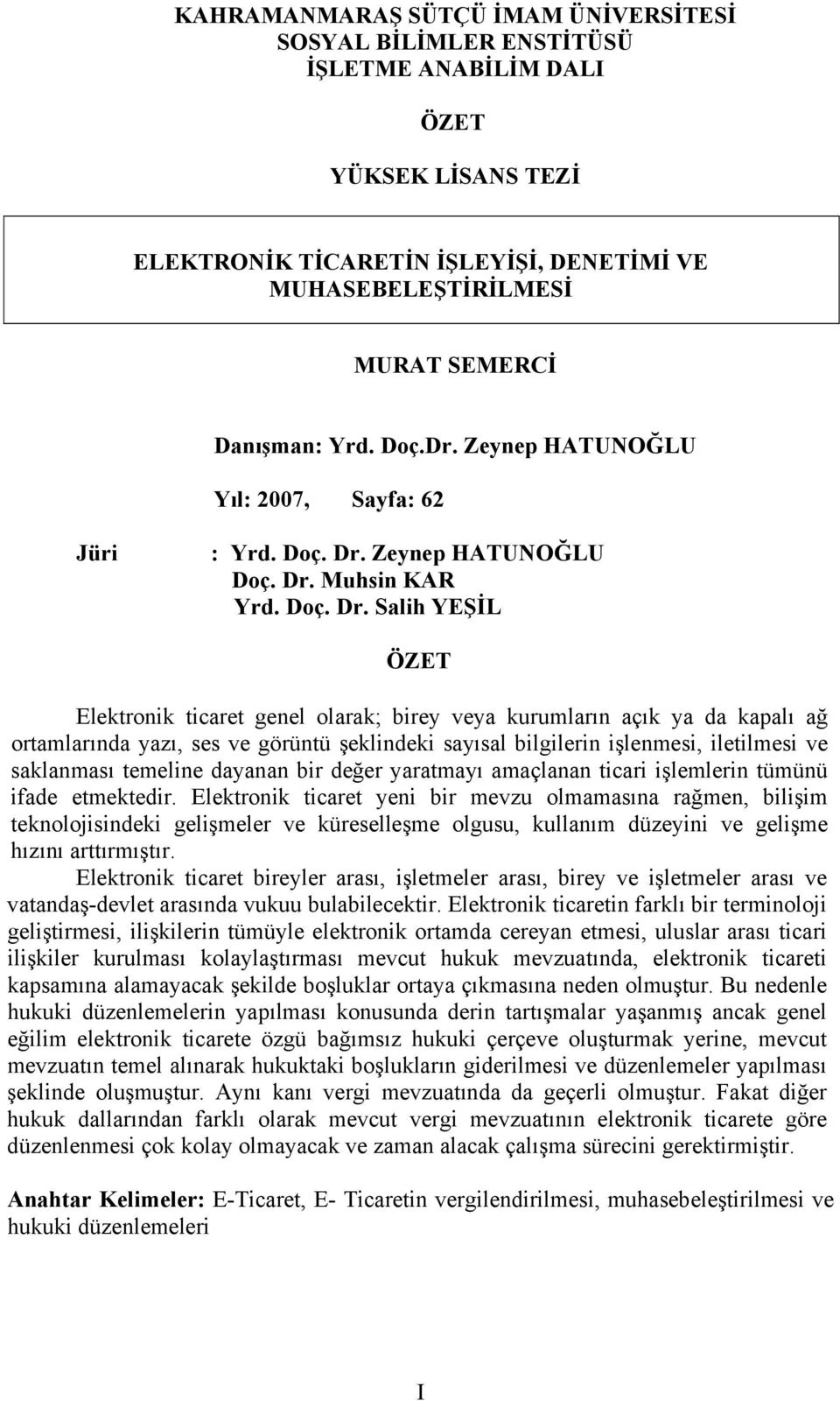 Zeynep HATUNOĞLU Doç. Dr.