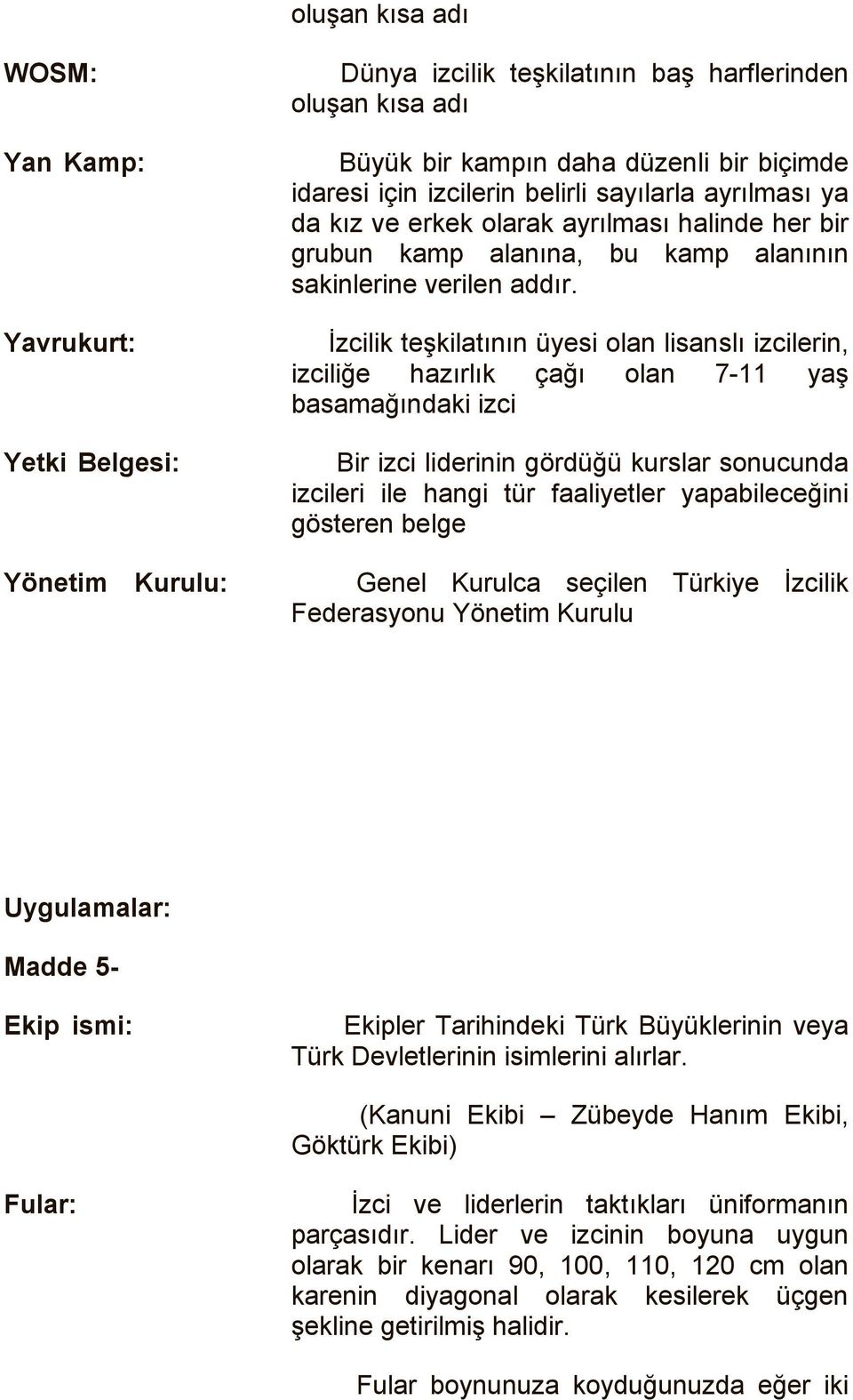 İzcilik teşkilatının üyesi olan lisanslı izcilerin, izciliğe hazırlık çağı olan 7-11 yaş basamağındaki izci Bir izci liderinin gördüğü kurslar sonucunda izcileri ile hangi tür faaliyetler