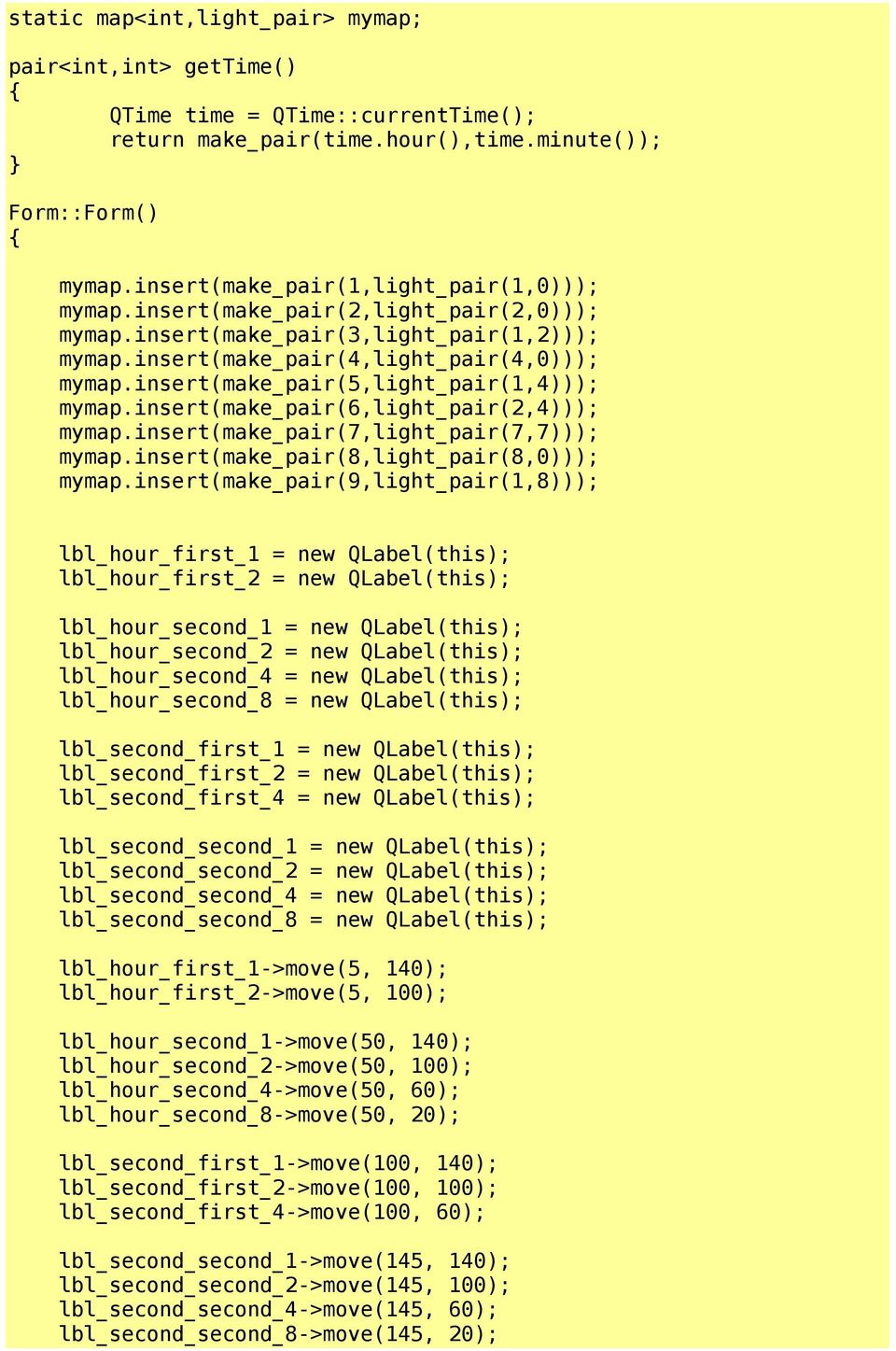 insert(make_pair(5,light_pair(1,4))); mymap.insert(make_pair(6,light_pair(2,4))); mymap.insert(make_pair(7,light_pair(7,7))); mymap.insert(make_pair(8,light_pair(8,0))); mymap.