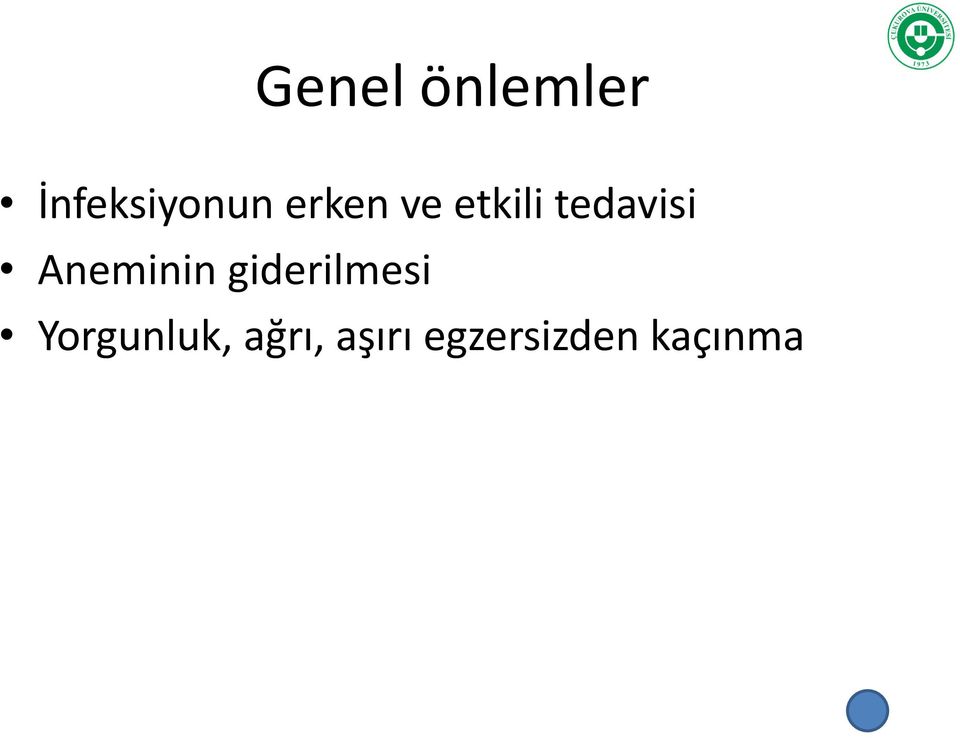 Aneminin giderilmesi