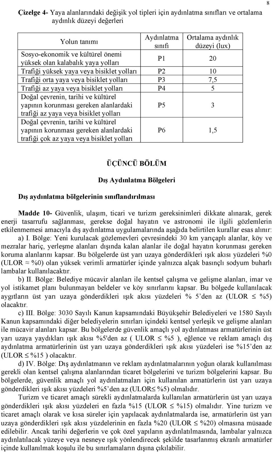 çevrenin, tarihi ve kültürel yapının korunması gereken alanlardaki trafiği az yaya veya bisiklet yolları Doğal çevrenin, tarihi ve kültürel yapının korunması gereken alanlardaki trafiği çok az yaya