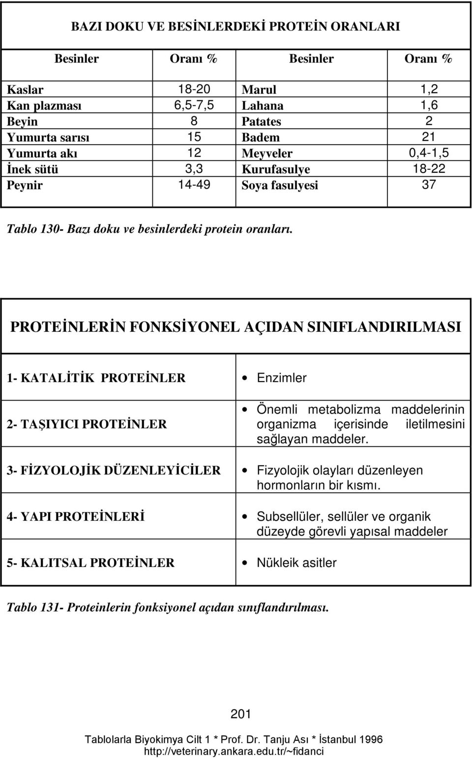 PROTEİNLERİN FONKSİYONEL AÇIDAN SINIFLANDIRILMASI 1- KATALİTİK PROTEİNLER Enzimler 2- TAŞIYICI PROTEİNLER Önemli metabolizma maddelerinin organizma içerisinde iletilmesini sağlayan maddeler.