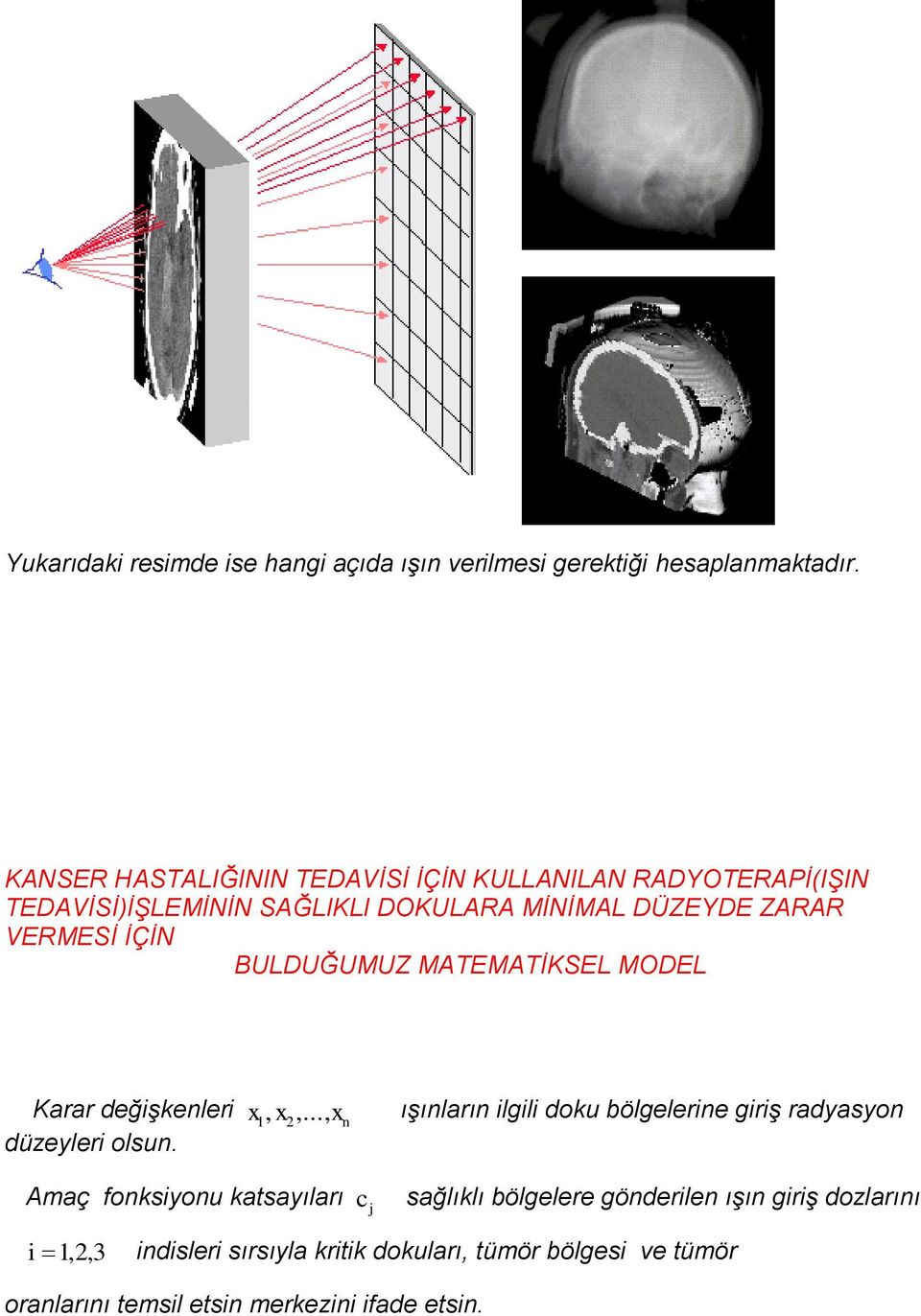 BULDUĞUMUZ MATEMATİKSEL MODEL Karar değişkenleri düzeyleri olsun. x x,.