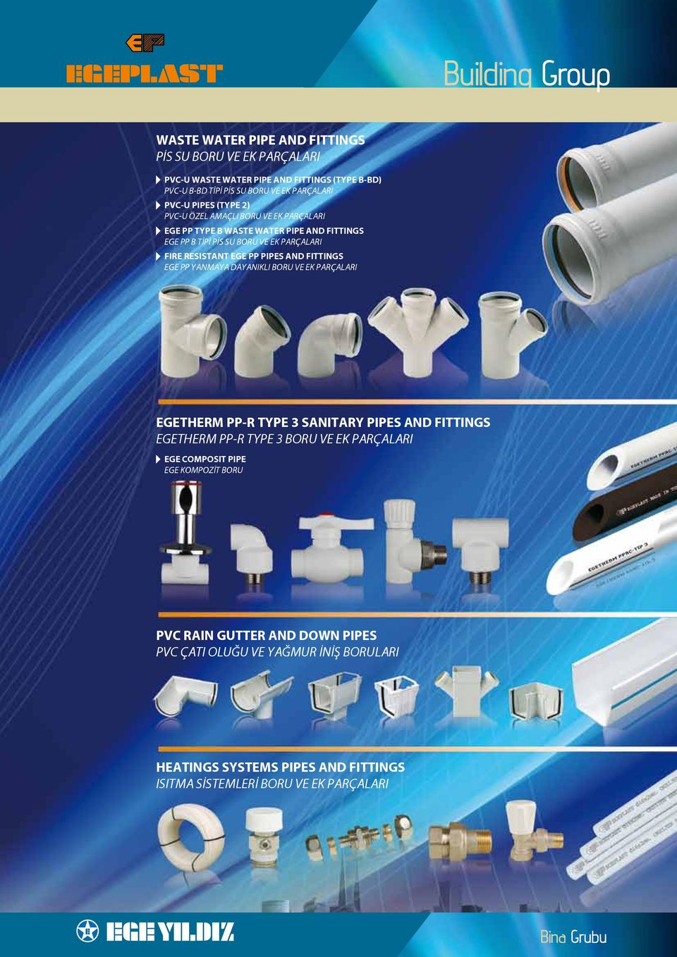 AND FITTINGS EGE PP YANMAYA DAYANIKLI BORU VE EK PARÇALARI EGETHERM PP-R TYPE 3 SANITARY PIPES AND FITTINGS EGETHERM PP-R TYPE 3 BORU VE EK PARÇALARI EGE COMPOSIT